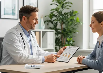 doctoer talking to a patient